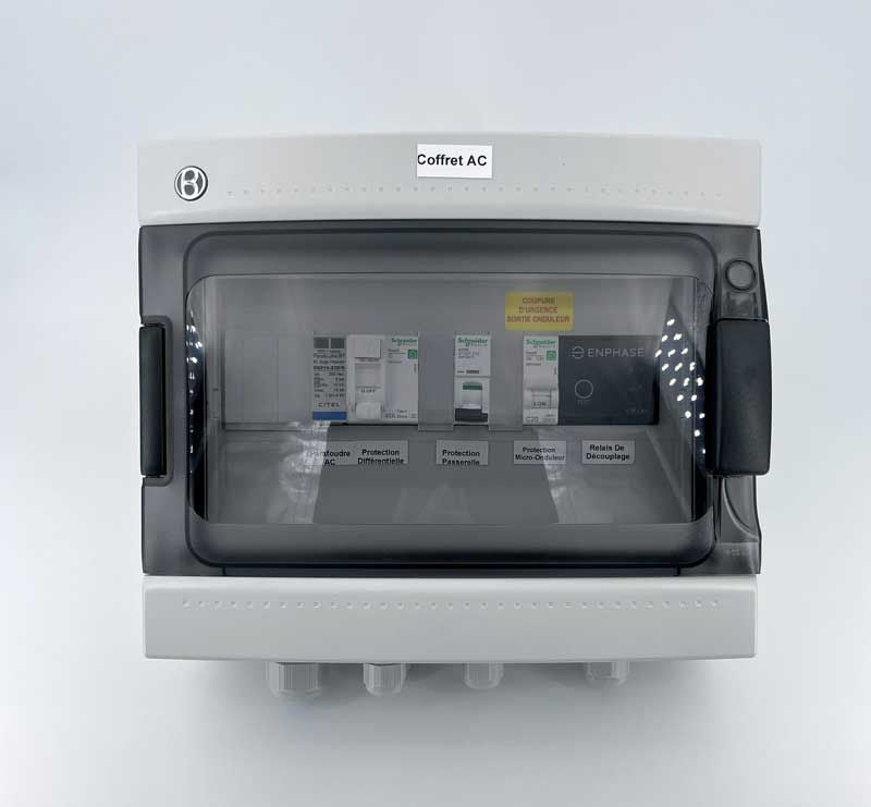 Coffret AC ENPHASE - Monophasé - SCHNEIDER - 20A/30mA - Q-Rel.E