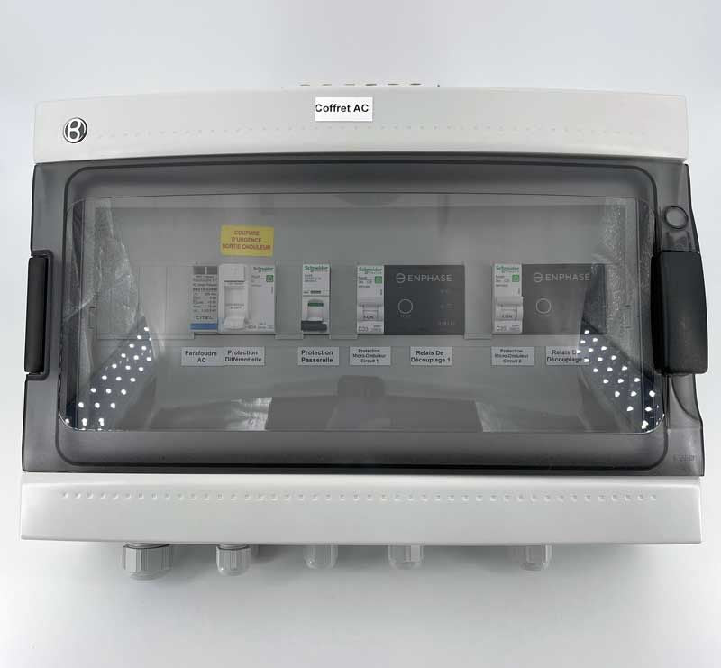 Coffret AC ENPHASE - Monophasé - SCHNEIDER - 2 x 20A/30mA - Q-Rel.E