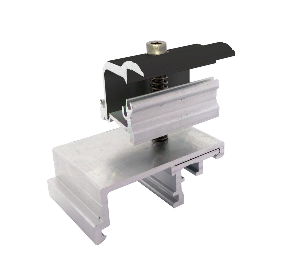 DOME SOLAR - Fixation extérieure pour hauteur 30 à 35 mm - Noire - FIN011