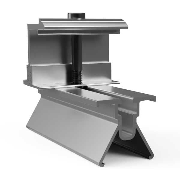 ET SYSTEM - Wagon + Fixation extérieur alu de finition pour hauteur 34 à 35 mm - FIN087