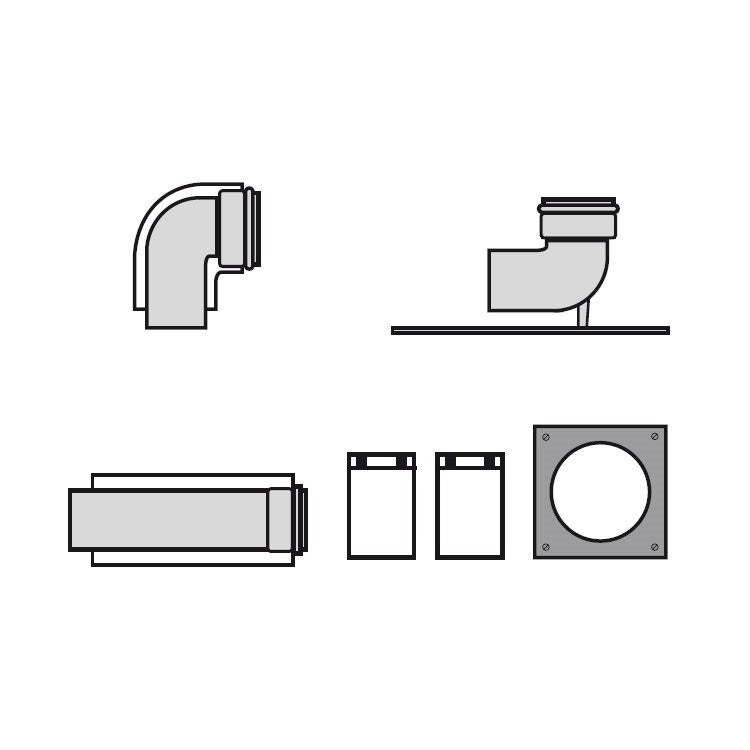 Vaillant Basissatz Verbindung für Verrohrung 160 mm 0020095533