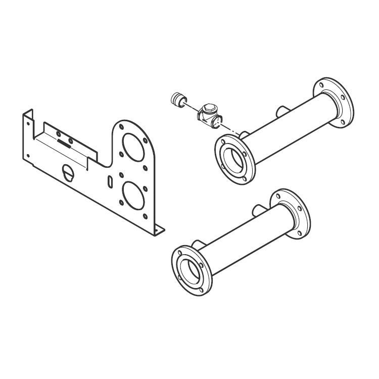 Vaillant Hydraulikblock für 1 Kessel in Linie oder 2 Front-Back mit Anschluss DN100 (>400 kW) 0020151819
