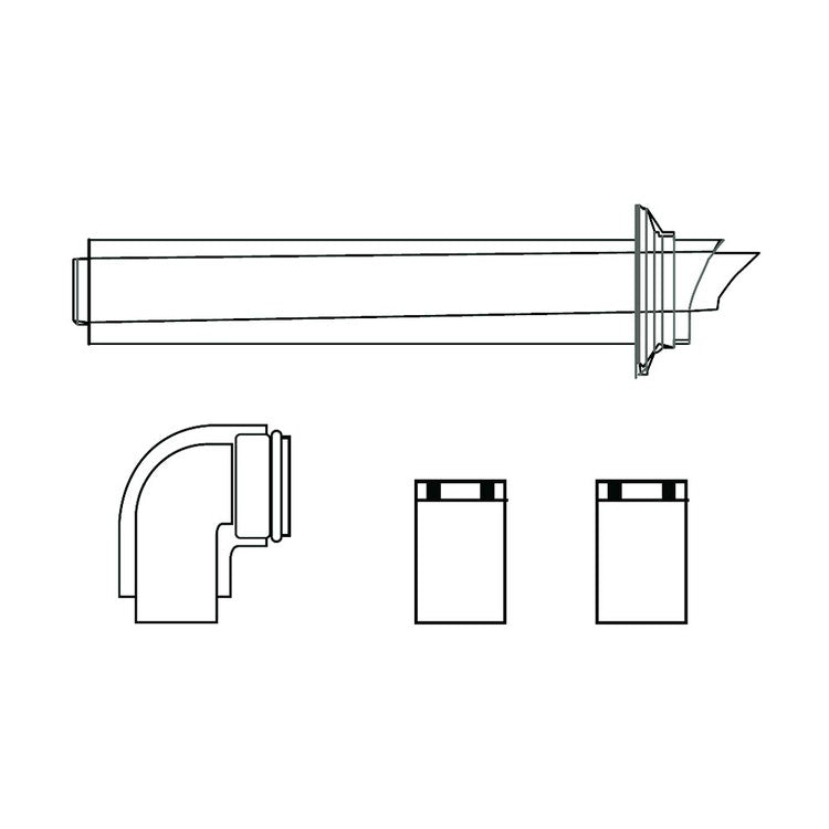 Vaillant Winddachendstück mit 87° Bogen 60/100 mm (L.e. 1,5 m) 0020219517