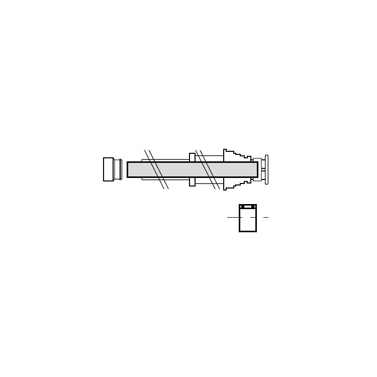 Vaillant Durchgangsrohr für vertikales Dach 1,5 m (schwarz) 0020220656