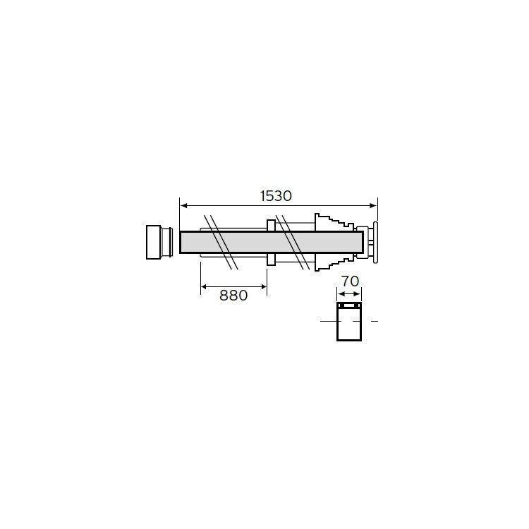 Vaillant Passante außerhalb vertikales Dach 1,5m 303200