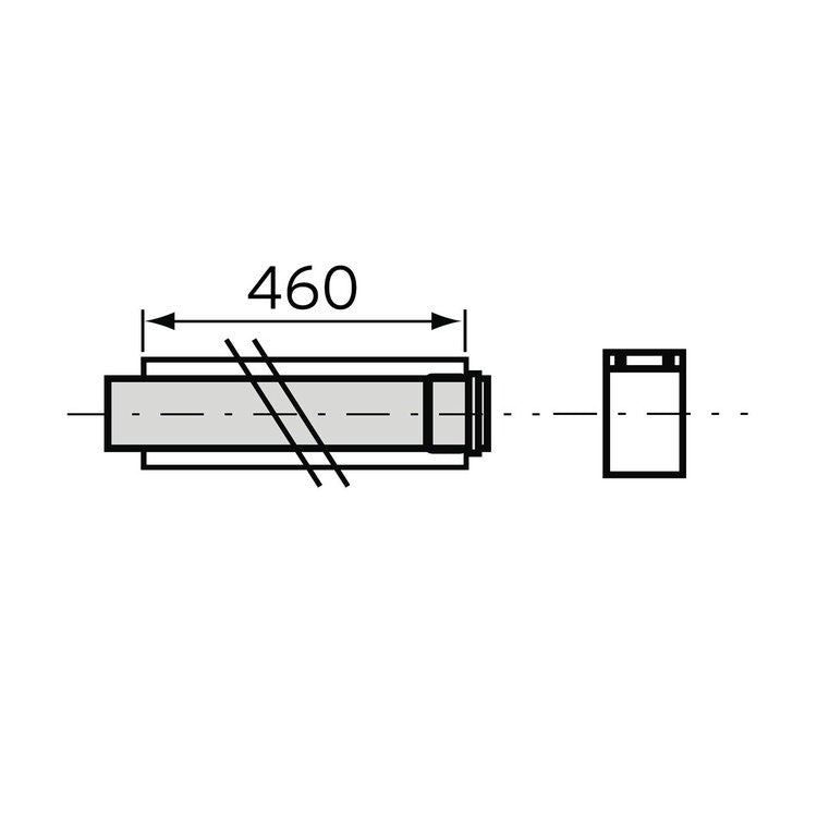 Vaillant Verlängerung 60/100mm 0,5m 303902