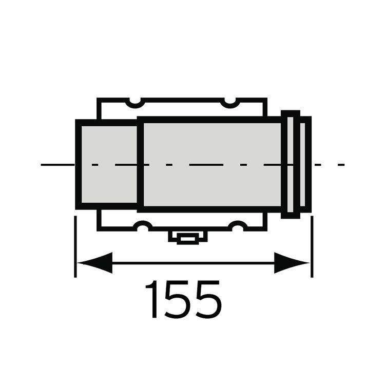 Vaillant Koaxialer Demontageabscheider 60/100 mm für ecoBLOCK pro, plus und exclusiv 303915