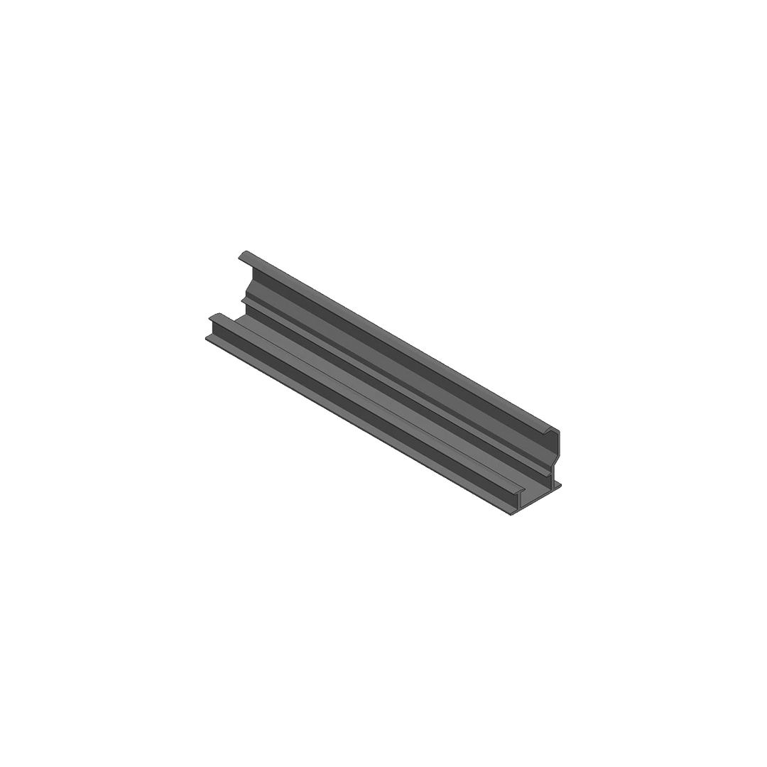 Van Der Valk Solar-Aluminium Inleg Profiel Onder H30 L=6650 Zwart (700503006650Zw)
