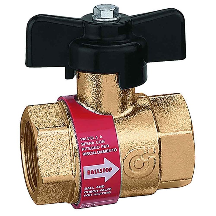 Caleffi Kugelhahn mit integriertem Rückschlagventil 1" 1/2 Hebelgriff 327800