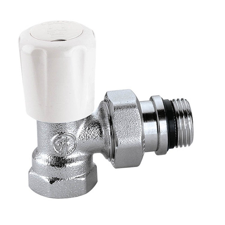 Caleffi Thermostatisierbares Ventil mit Voreinstellung, Eckform für Stahlrohr 3/8" 421302