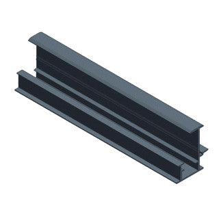 Van Der Valk Solar-Aluminium Inleg Profiel Tussen H40 L=6650 Zwart (700304006650Zw)