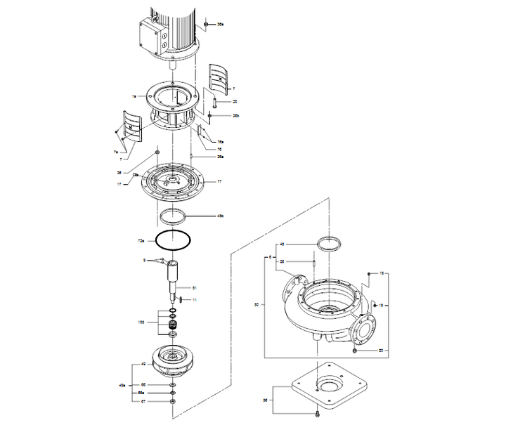 GRUNDFOS Einstufige Inlinepumpe TPE 150-130/4-S A-F-A-GQQE Art. 96898950