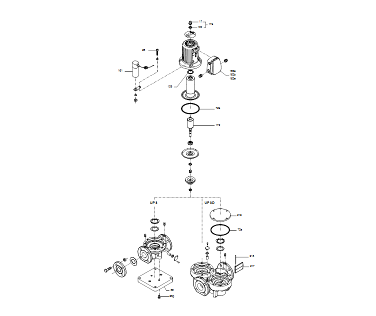 GRUNDFOS Nassläufer-Umwälzpumpe UPS 40-60/4 F B 250 Art. 96401902