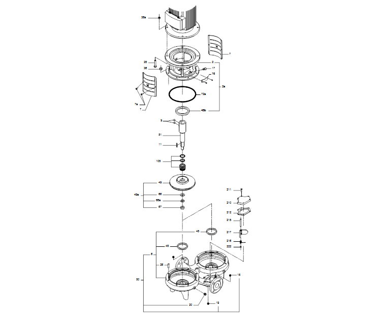 GRUNDFOS Einstufige Inlinepumpe TPD 65-720/2 A-F-A-GQQE Art. 96087579