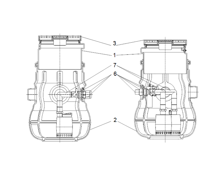 GRUNDFOS Abwassersammelbehälter LIFTAWAY B120-2 (120 Liter) Art. 92614070 