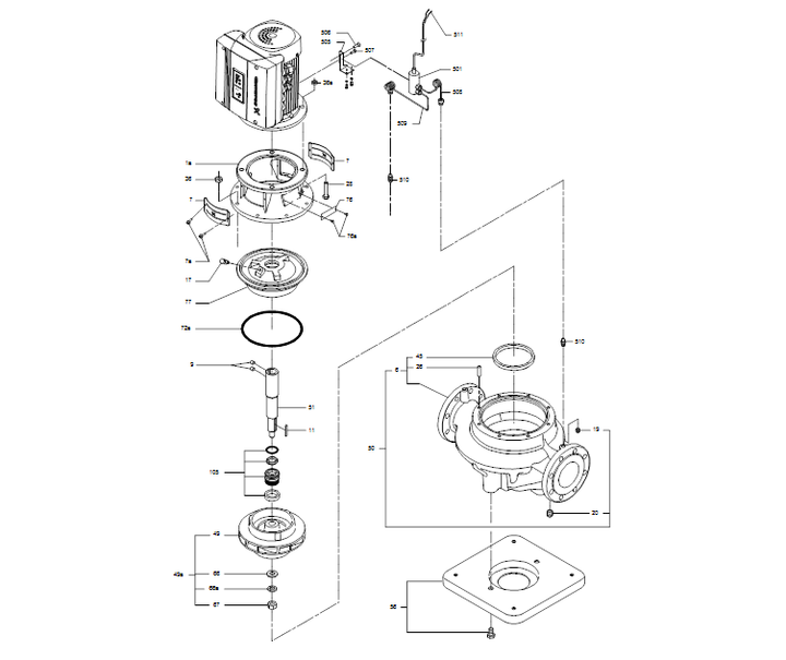 GRUNDFOS Einstufige Inlinepumpe TPE 125-110/4-S A-F-A-BAQE Art. 96276069