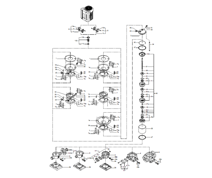 GRUNDFOS Vertikale Mehrstufige Kreiselpumpe CR 5-26 A-FGJ-A-E-HQQE Art. 96513391
