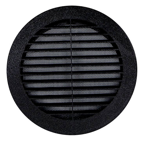 Ventila KPM 125 MAX B – Lüftungsgitter, Rohr 125 mm, schwarz