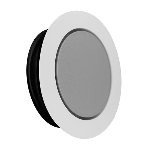 Ventila KTVm 125 W-G – Tellerventil, Rohr 125 mm, grau-weiß