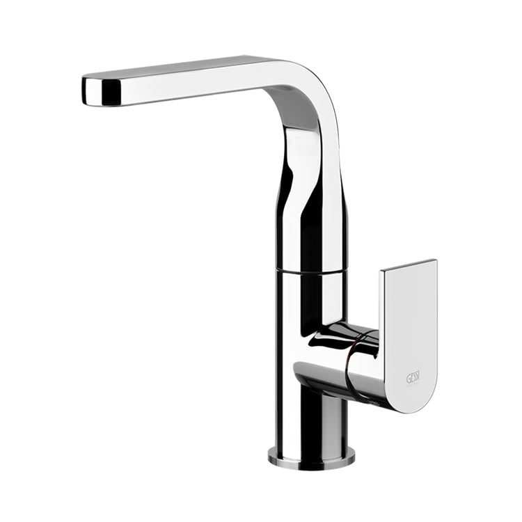 Gessi Waschbeckenmischer H. 22 cm, ohne Abfluss, mit Anschlussflexschläuchen, Chromoberfläche MANZONI 47124#031