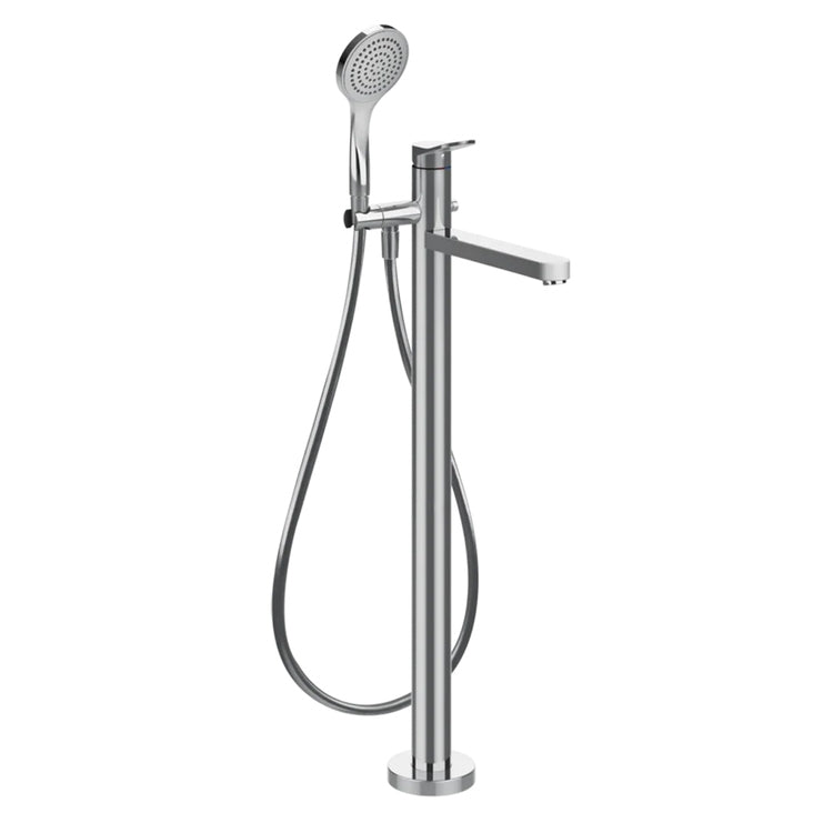 Gessi Freistehender Badewannenmischer, ohne Einbaukörper, mit Handbrause und automatischem Umschalter, Chromoberfläche MERAVIGLI 56028#031