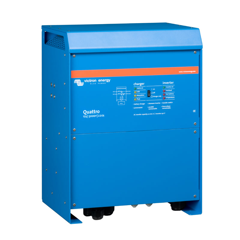 Hybrid-Solarwechselrichter Victron Energy Quattro 12/5000/220-100/100 (5kVa 12V 4 kW 1 Phasen)