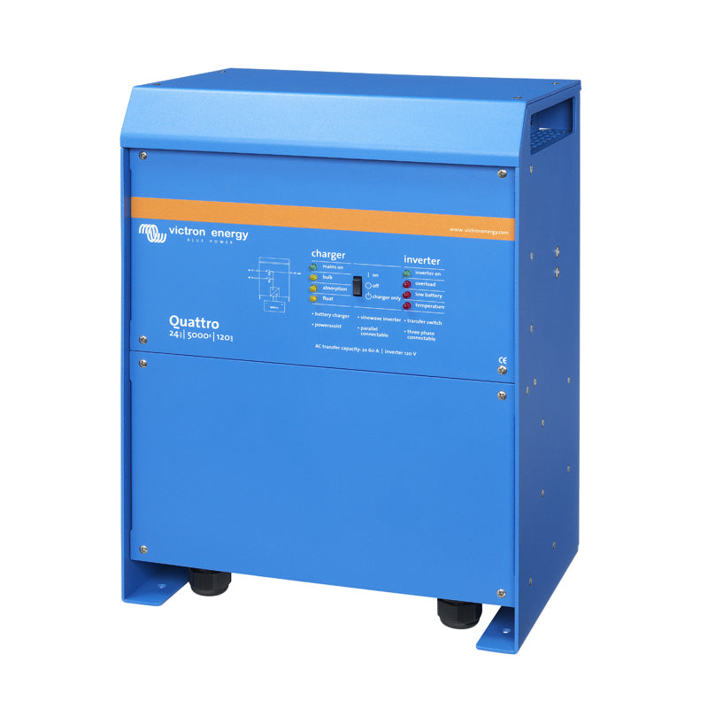 Hybrid-Solarwechselrichter Victron Energy Quattro 24/5000/120-100/100 (5kVa 24V 4 kW 1 Phasen)