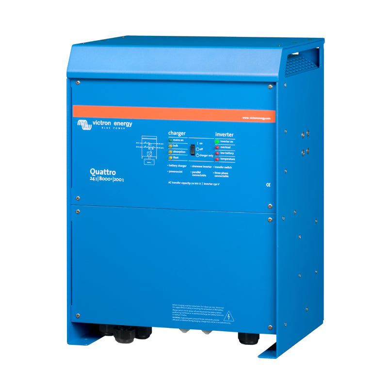 Hybrid-Solarwechselrichter Victron Energy Quattro 24/8000/200-100/100 (8kVa 24V 6.4 kW 1 Phasen)