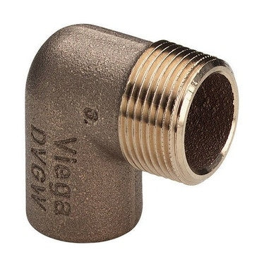 Viega Lötfitting 90°-Winkel Ø 14 x 1/2", mit Außengewinde, aus poliertem Messing 467715