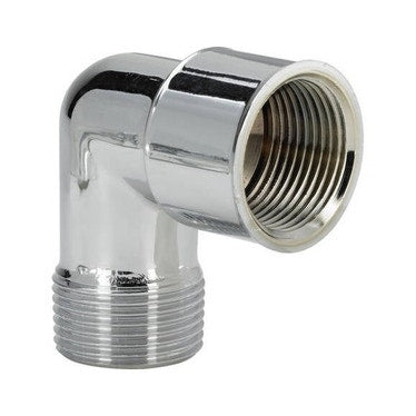 Viega Gewindefitting aus Messing 90° Winkel Ø 1" verchromtes Messing m/f 121457