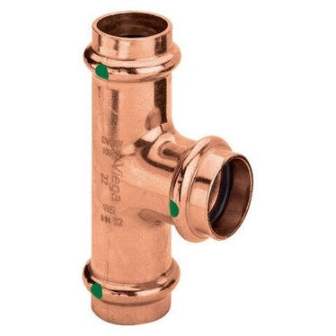 Viega T-Stück Ø 42 glänzendes Kupfer mit SC-Contur Kupfer (Wasser) PROFIPRESS 291990