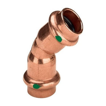 Viega Bogen 45° Ø 22 Kupfer glänzend mit SC-Contur (Wasser) PROFIPRESS 292355