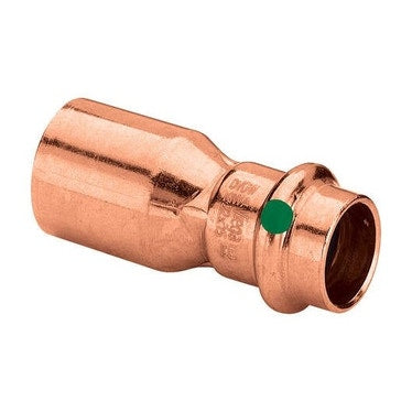 Viega Reduzierstück Ø 42 x 35 Kupfer glänzend mit SC-Contur (Wasser) PROFIPRESS 296476