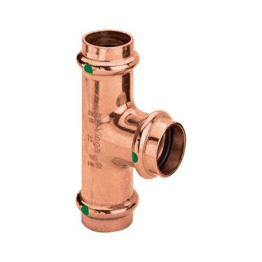 Viega T-Stück Ø 18 x 22 glänzendes Kupfer mit SC-Contur Kupfer (Wasser) PROFIPRESS 322694