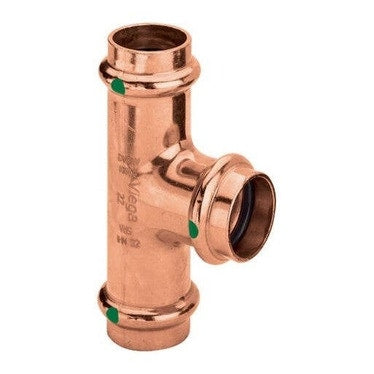 Viega T-Stück Ø 28 x 15 x 22 glänzendes Kupfer mit SC-Contur Kupfer (Wasser) PROFIPRESS 324841