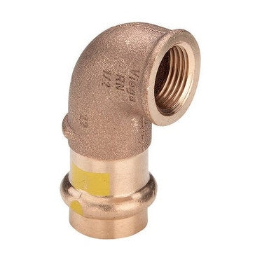Viega 90°-Winkel Ø 54 x 2, aus Rotguss mit SC-Contur (Gas) PROFIPRESS G 345921