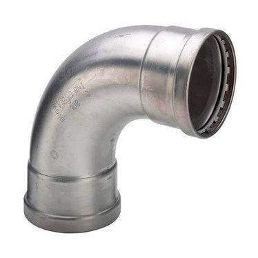 Viega 90°-Bogen Ø 64 aus Edelstahl mit SC-Contur (Wasser) SANPRESS INOX XL 577988