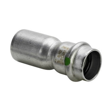 Viega Reduziermuffe Ø 54 x 28, aus Edelstahl mit SC-Contur (Wasser) SANPRESS INOX 436346