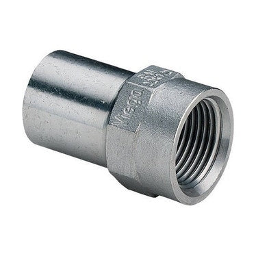 Viega Steckfitting Ø 22 x 1/2", mit Innengewinde, aus Edelstahl mit SC-Contur (Wasser) SANPRESS INOX 436827