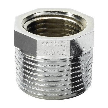 Viega Gewindefitting aus Messing Reduzierstück Ø 1 x 3/4" verchromtes Messing 448059