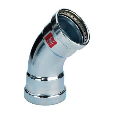 Viega Bogen 45° Ø 76,1 verzinkter Stahl mit SC-Contur PRESTABO XL 597610