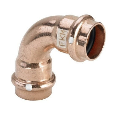 Viega Bogen 90° Ø 35, aus blankem Kupfer mit SC-Contur (Hochtemperatur) PROFIPRESS S 628215