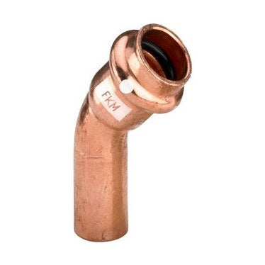 Viega Bogen 45° Ø 18, mit Außengewinde, aus blankem Kupfer mit SC-Contur (Hochtemperatur) PROFIPRESS S 628369