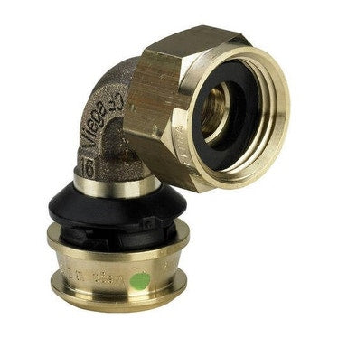 Viega 90° Steckanschluss Ø 16 x 3/4" Siliziumbronze mit SC-Contur RAXOFIX 646394