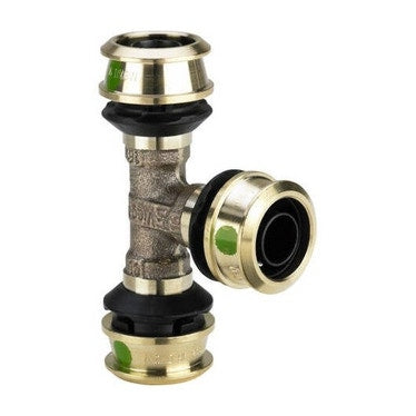 Viega T-Stück Ø 50 x 25 Siliziumbronze glänzend mit SC-Contur RAXOFIX 647544