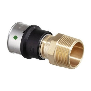 Viega Muffe Ø 20 x 3/4" glänzendes Bronze, Außengewinde mit SC-Contur SMARTPRESS 729561