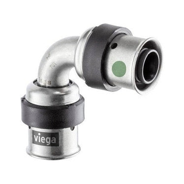 Viega Bogen 90° Ø 20 Edelstahl glänzend mit SC-Contur SMARTPRESS 729851