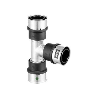 Viega T-Stück Ø 25 x 16 Edelstahl poliert mit SC-Contur SMARTPRESS 730055