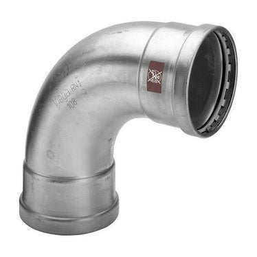 Viega Bogen 90° Ø 108 Edelstahl poliert mit SC-Contur (Heizen und Kühlen) TEMPONOX XL 808907