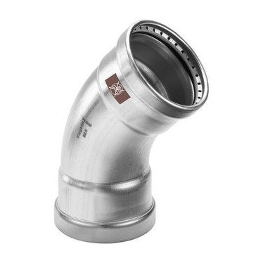 Viega Bogen 45° Ø 108 Edelstahl poliert mit SC-Contur (Heizen und Kühlen) TEMPONOX XL 809942